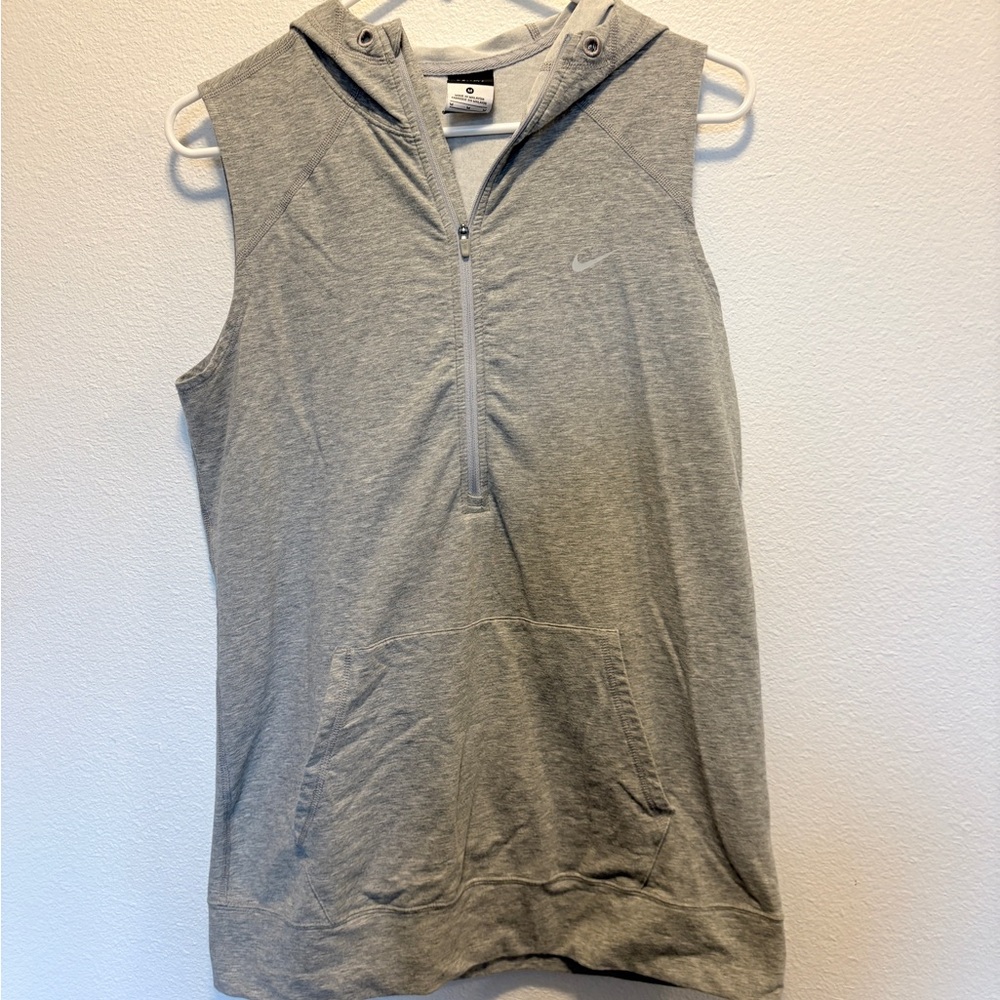 Nike Dri-FIT Light Gray Zip-Up Hoodie